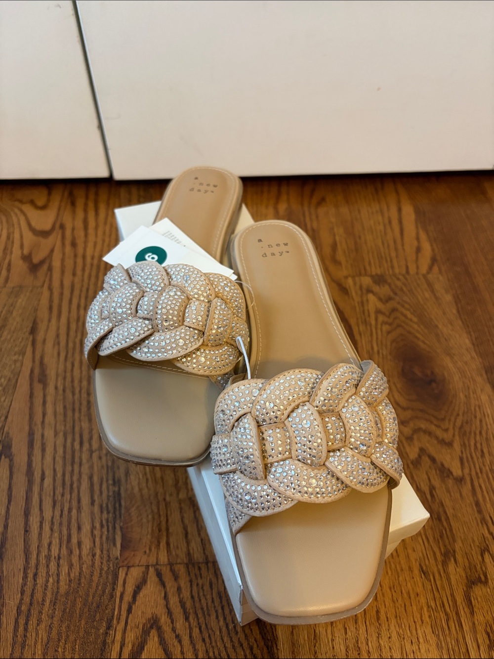 a new day Maggie Embellished Braided Slide Sandals Women’s Size 9 New with Tags - Picture 2 of 4